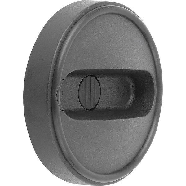Handwheel D1=80, Reamed Hole W Slot D2=10H7, B3=3, T=11, 4, W.Transv.Bore D7=M06, Size:1, Plastic